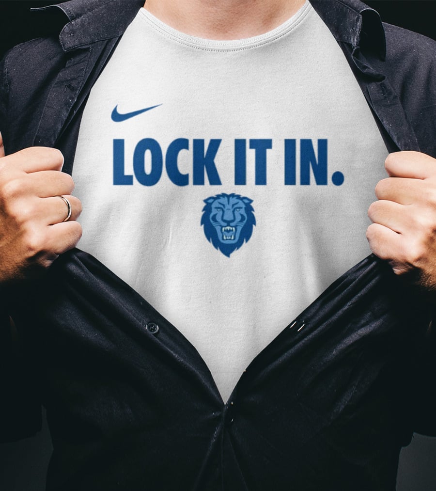 Nike Columbia Lions Lock It In NCAA Sportswear T-Shirt