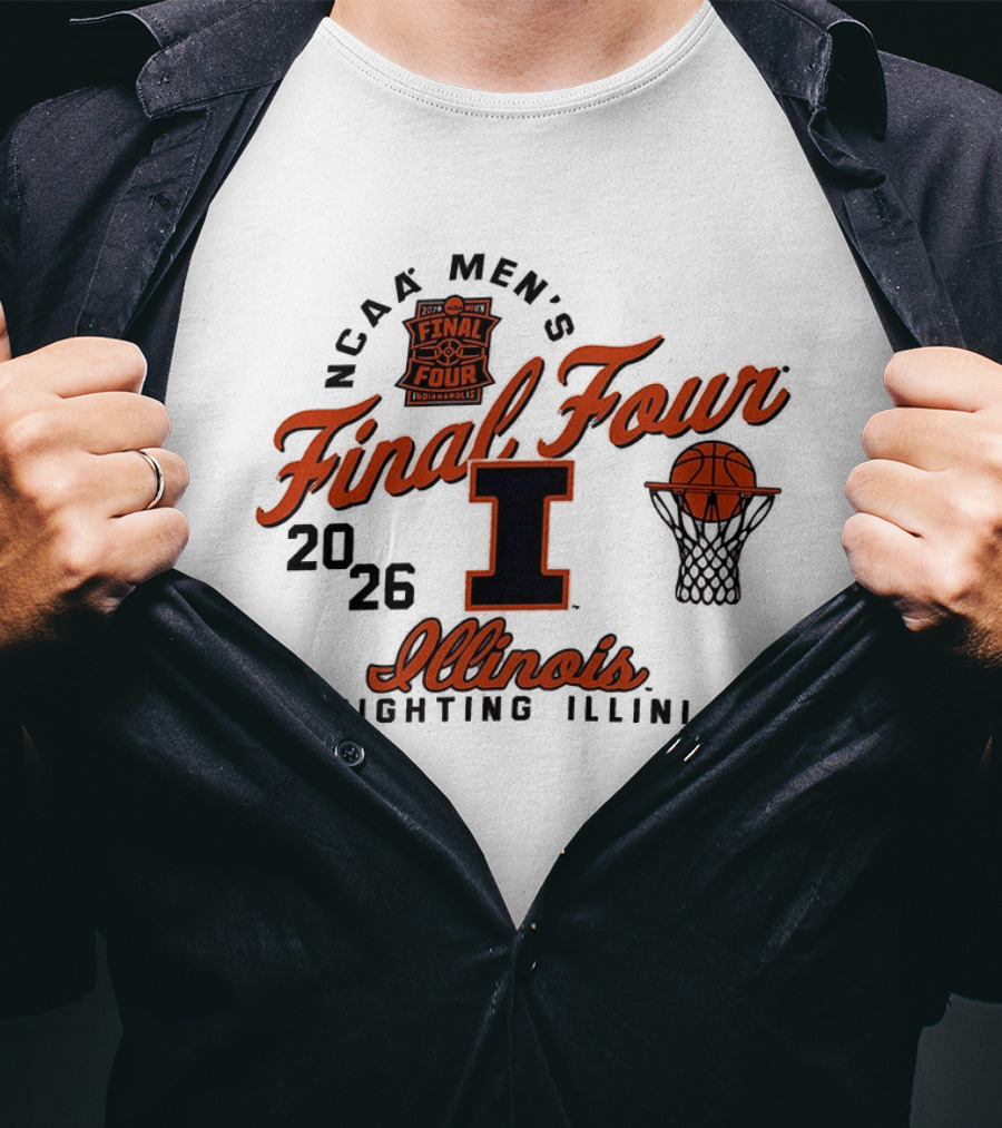 NCAA Men's Final Four 2026 Illinois Fighting Illini Basketball Indianapolis T-Shirt
