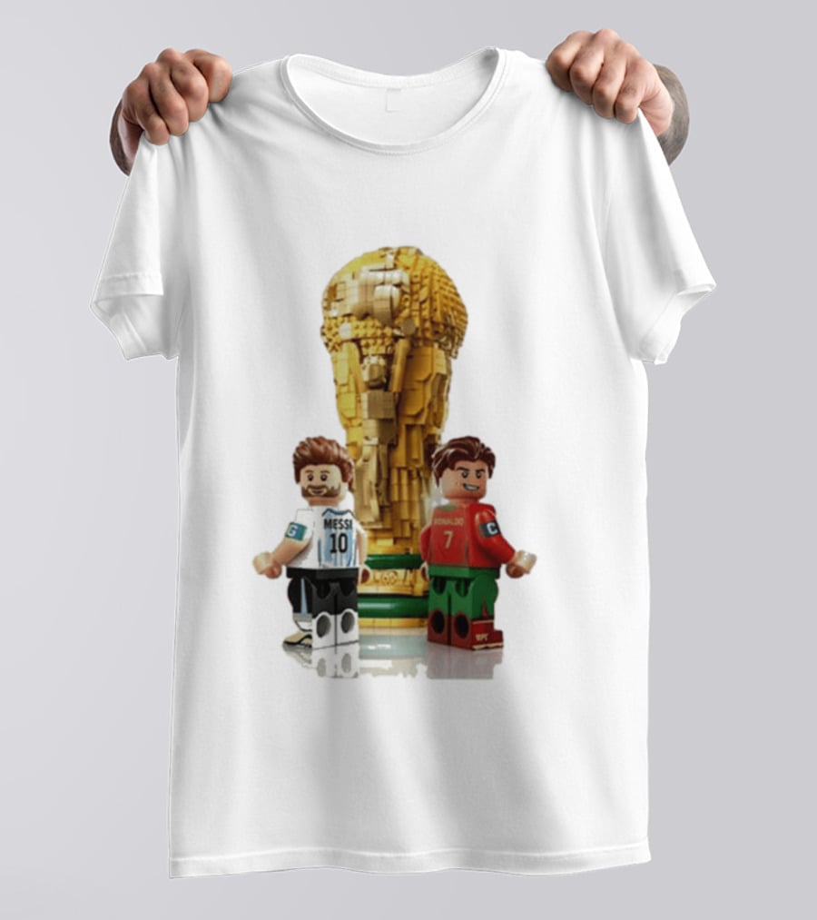 LEGO Football Legends Messi Ronaldo FIFA World Cup 2026 Mini Figures T-Shirt