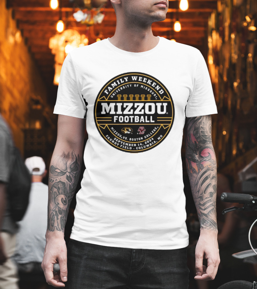 Family Weekend University Of Missouri Mizzou Football Vs Boston College September 14 2024 Faurot Field Columbia MO T-Shirt