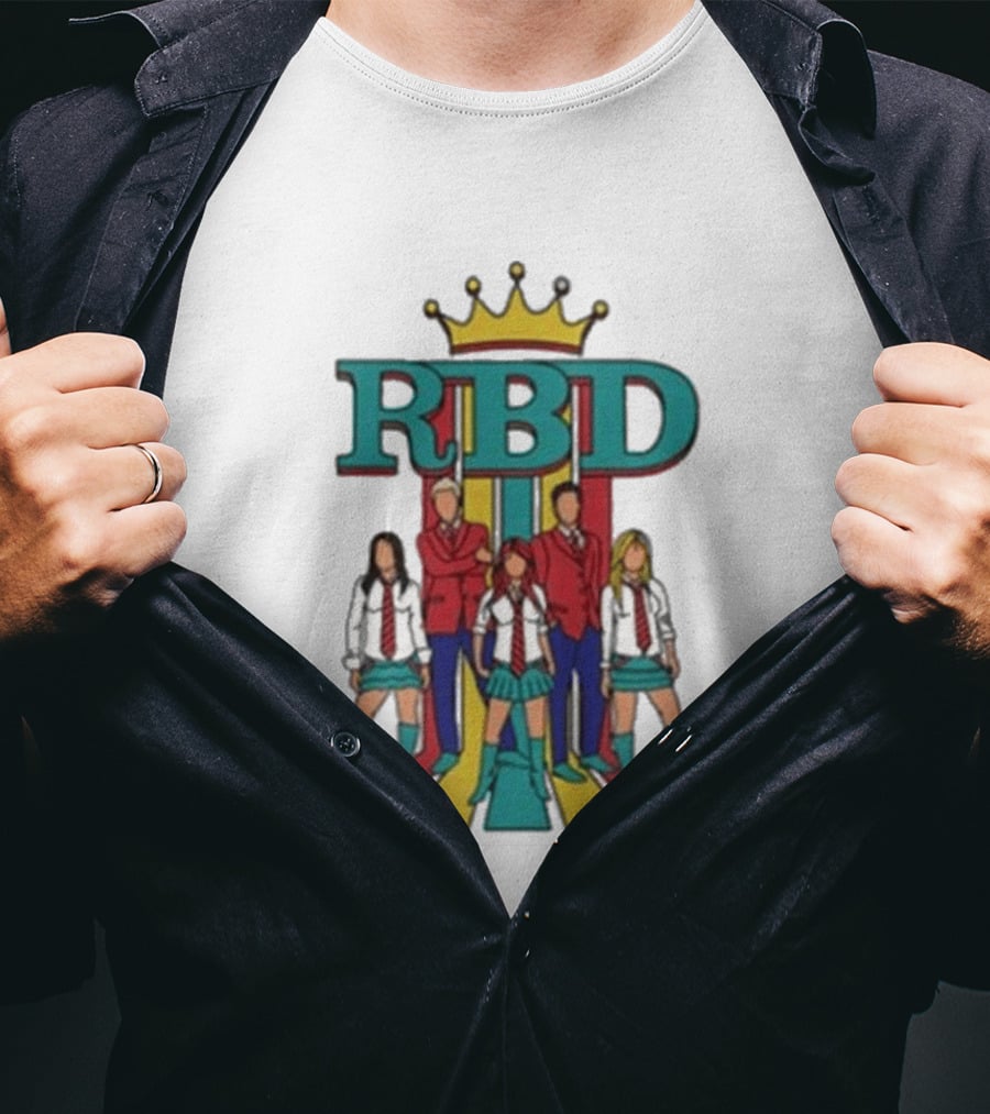 RBD Logo With Crown And Colorful Band Members T-Shirt