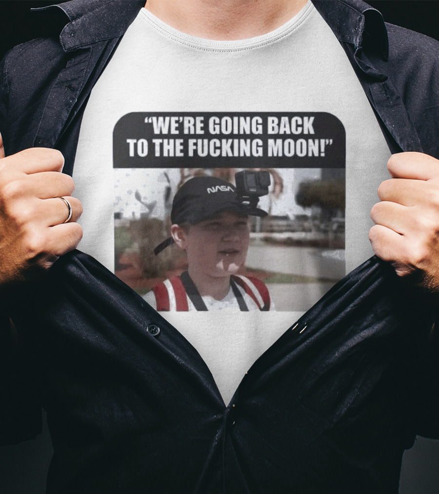 NASA Astronaut Moon Mission Humor With GoPro Mount T-Shirt