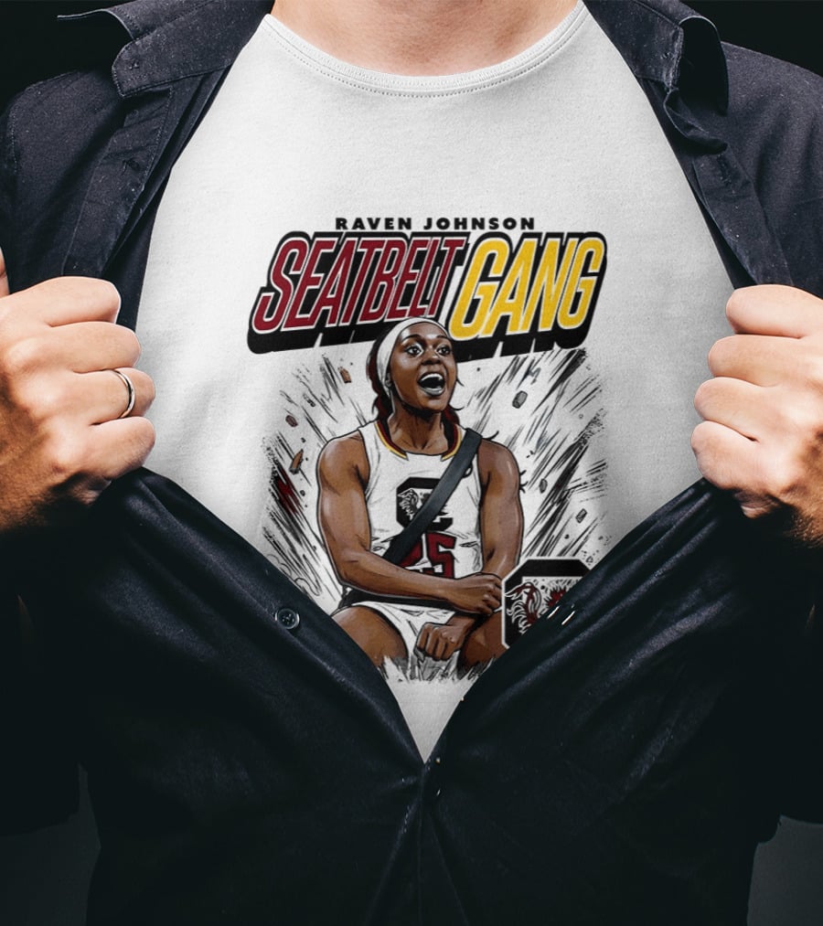 Raven Johnson Seatbelt Gang South Carolina Gamecocks Basketball T-Shirt