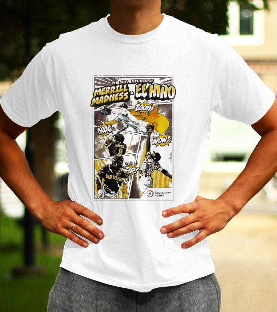 The Adventures Of Merrill Madness And El Niño San Diego Padres Comic Style 2026 T-Shirt