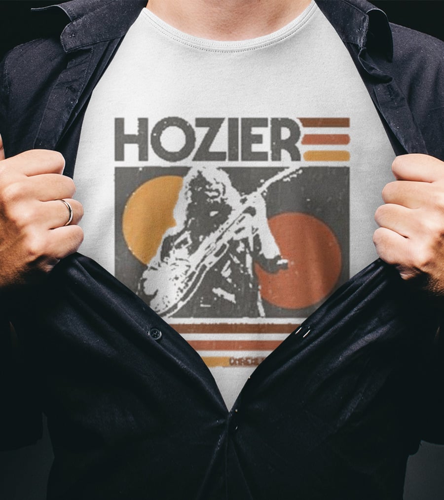 Hozier Unreal Unearth 2025 Tour Vintage Circles Guitar T-Shirt