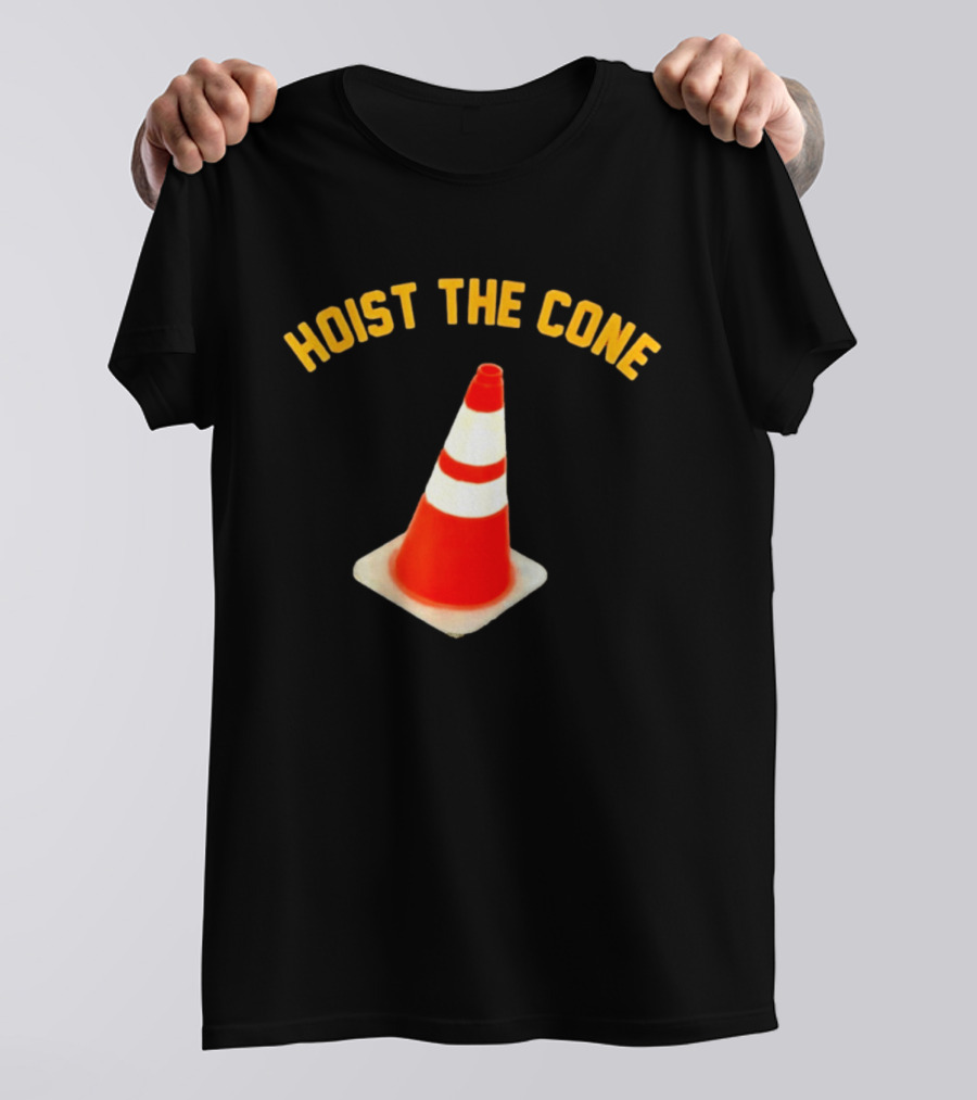 Pittsburgh Pirates Hoist The Cone Baseball Lifestyle Traffic Cone T-Shirt