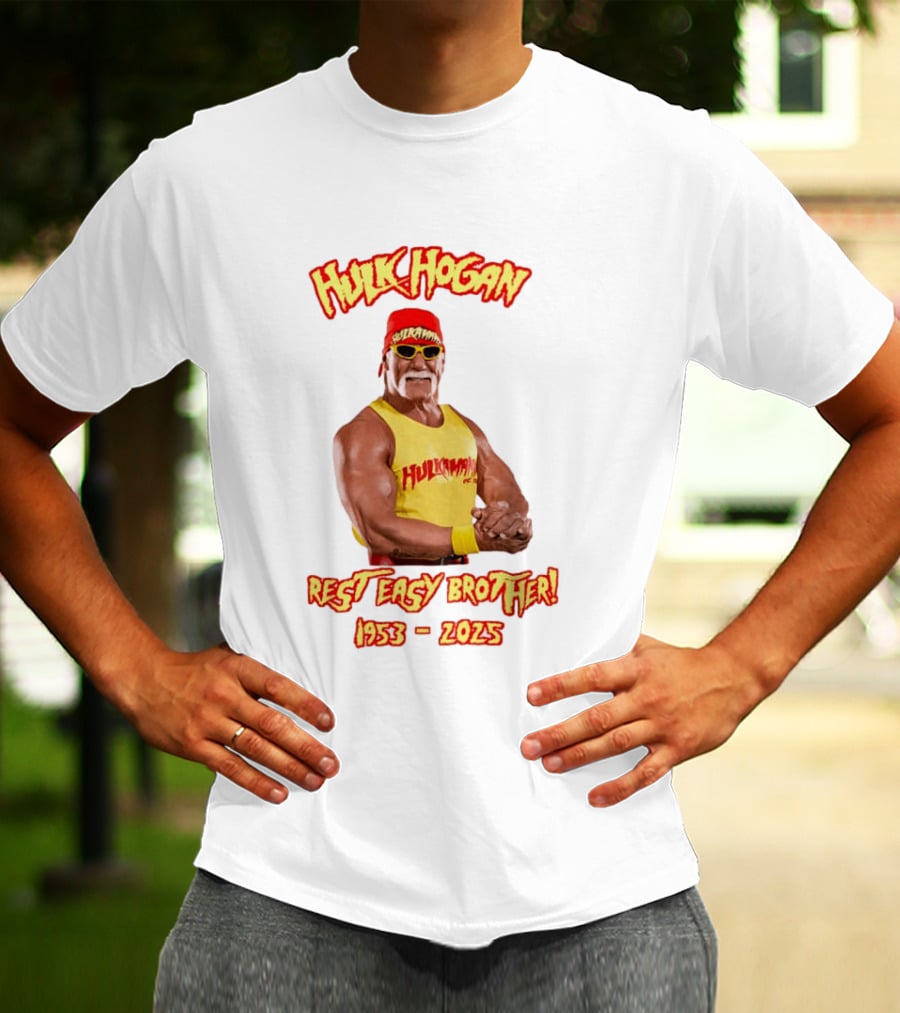 Hulk Hogan Rest Easy Brother 1953 2025 T-Shirt
