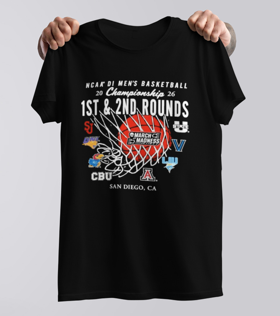 NCAA DI Men's Basketball 2026 Championship 1st 2nd Rounds San Diego CA T-Shirt