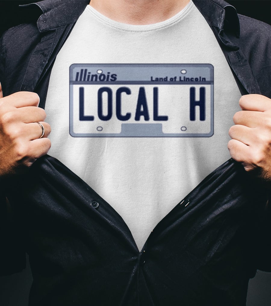 Illinois Local H Land Of Lincoln License Plate T-Shirt