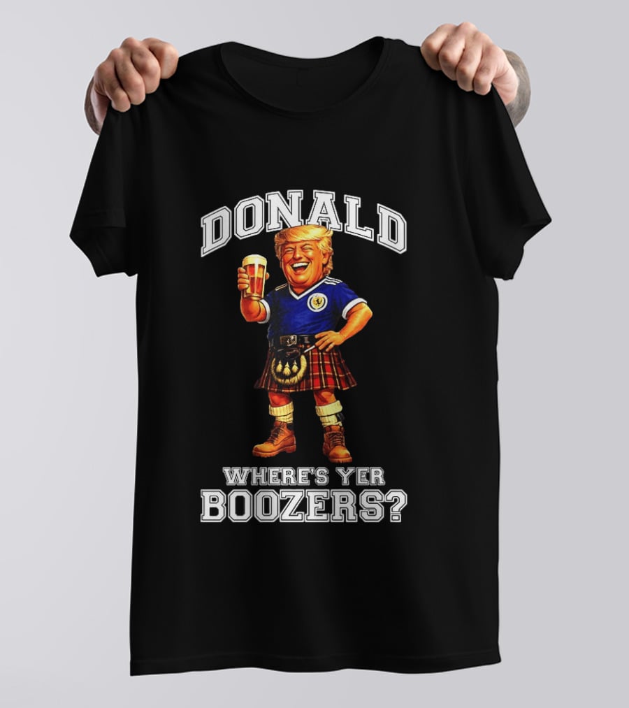Donald Where's Yer Boozers Scotland Football 2026 World Cup T-Shirt