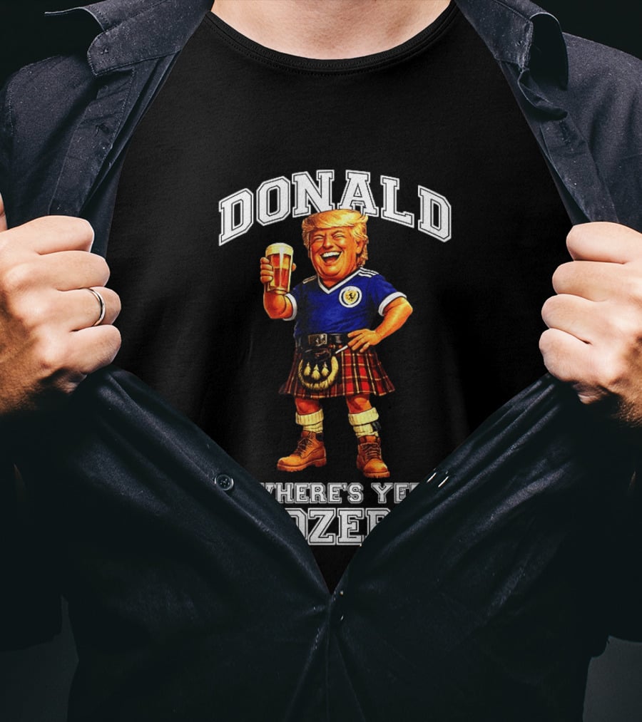 Donald Where's Yer Boozers Scotland Football 2026 World Cup T-Shirt