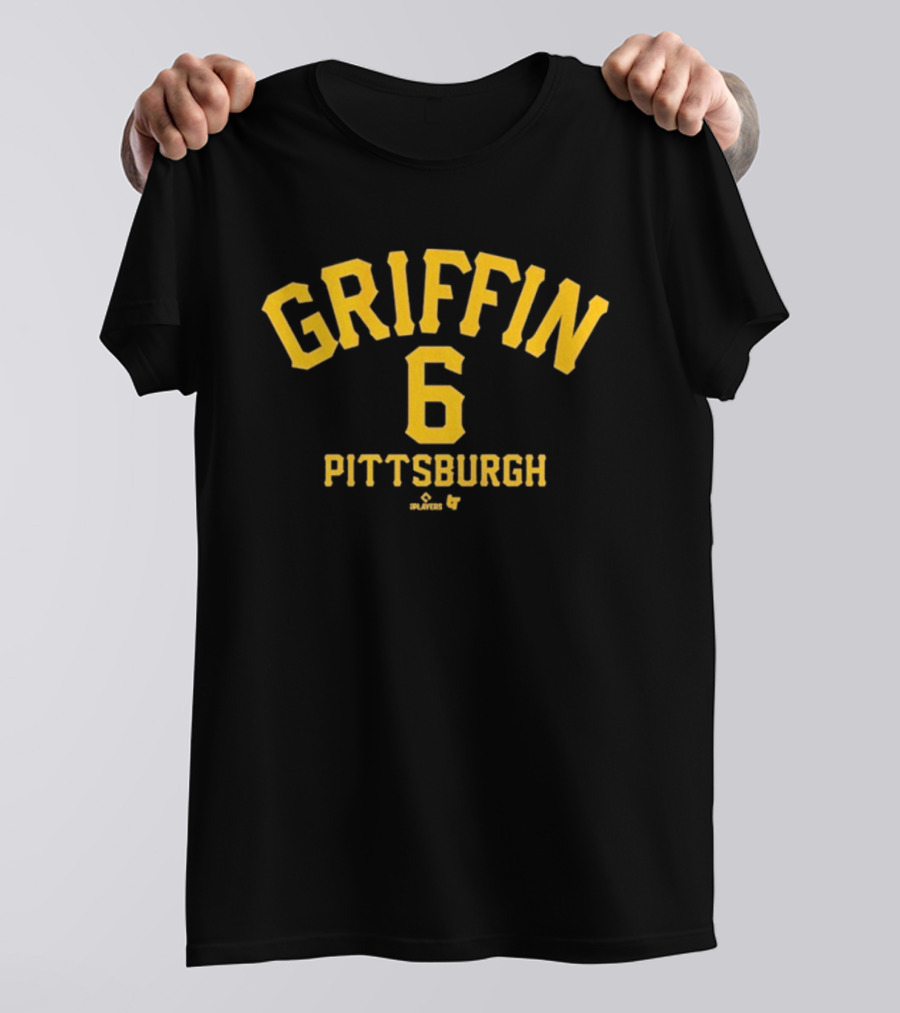 Konnor Griffin Pittsburgh 6 Yellow Lettering T-Shirt
