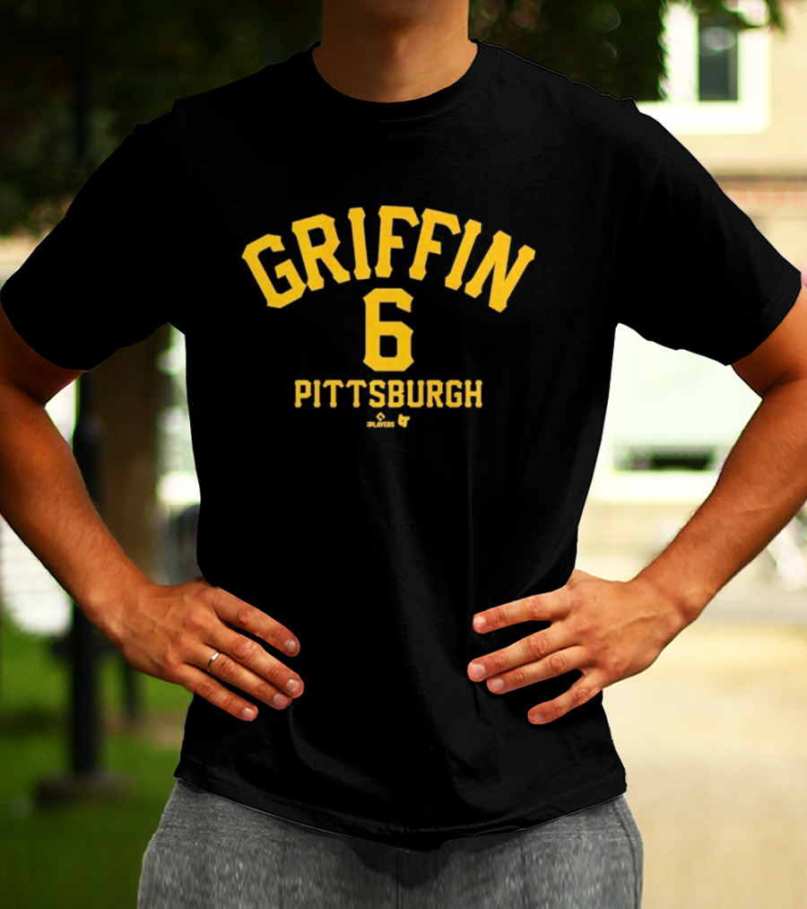 Konnor Griffin Pittsburgh 6 Yellow Lettering T-Shirt