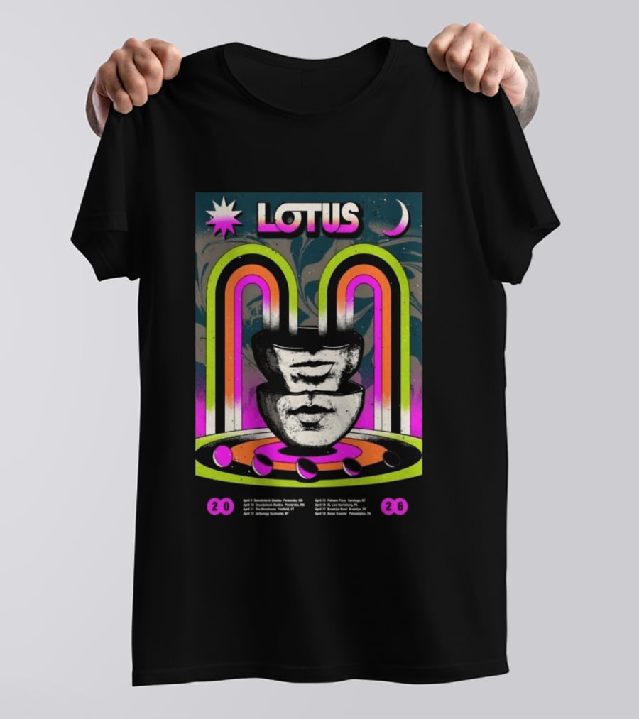 Lotus Spring 2026 Tour Dates Soundcheck Theater Fibonacci Soundstage Photon Plaza Stage Theatre T-Shirt