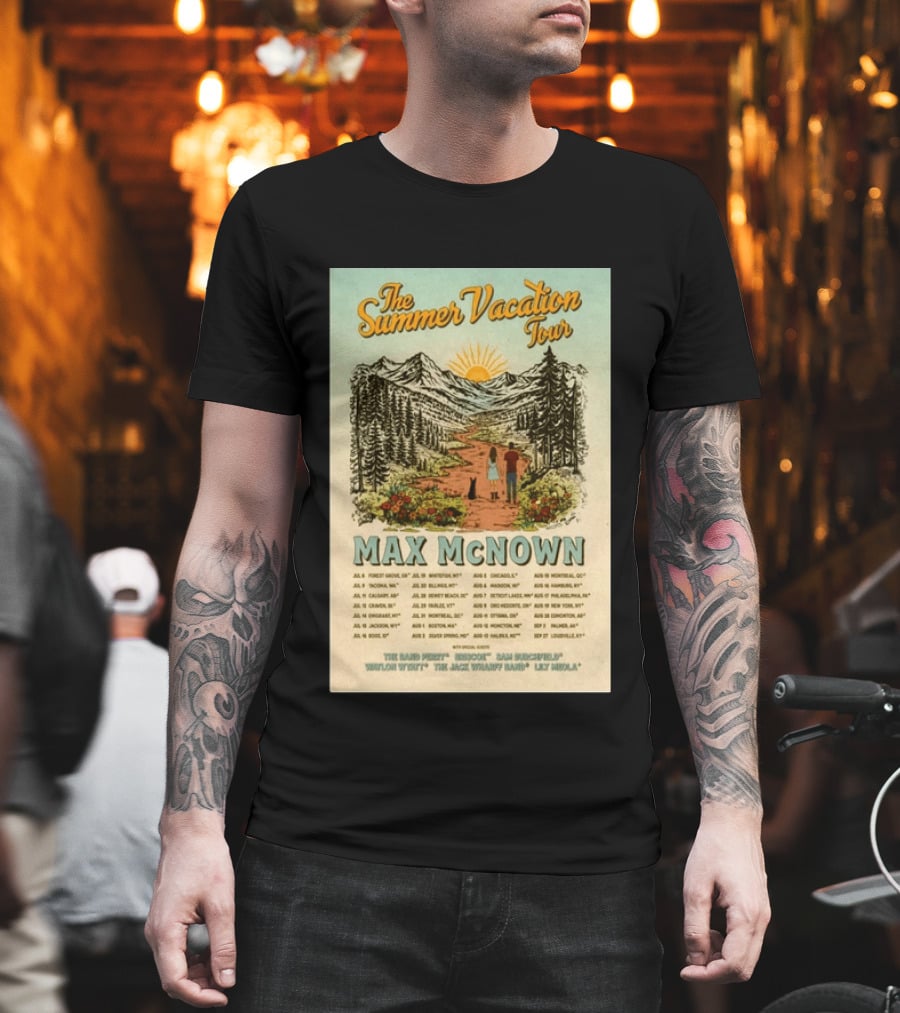 The Summer Vacation Tour 2026 Max McNown Concert Dates And Locations T-Shirt