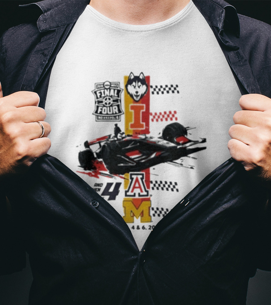 Final Four Racing Wolf Theme April 4 And 6 2026 Formula Car 4AM T-Shirt