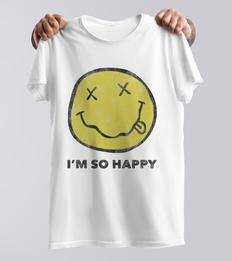 Nirvana Smiley Face I'm So Happy T-Shirt