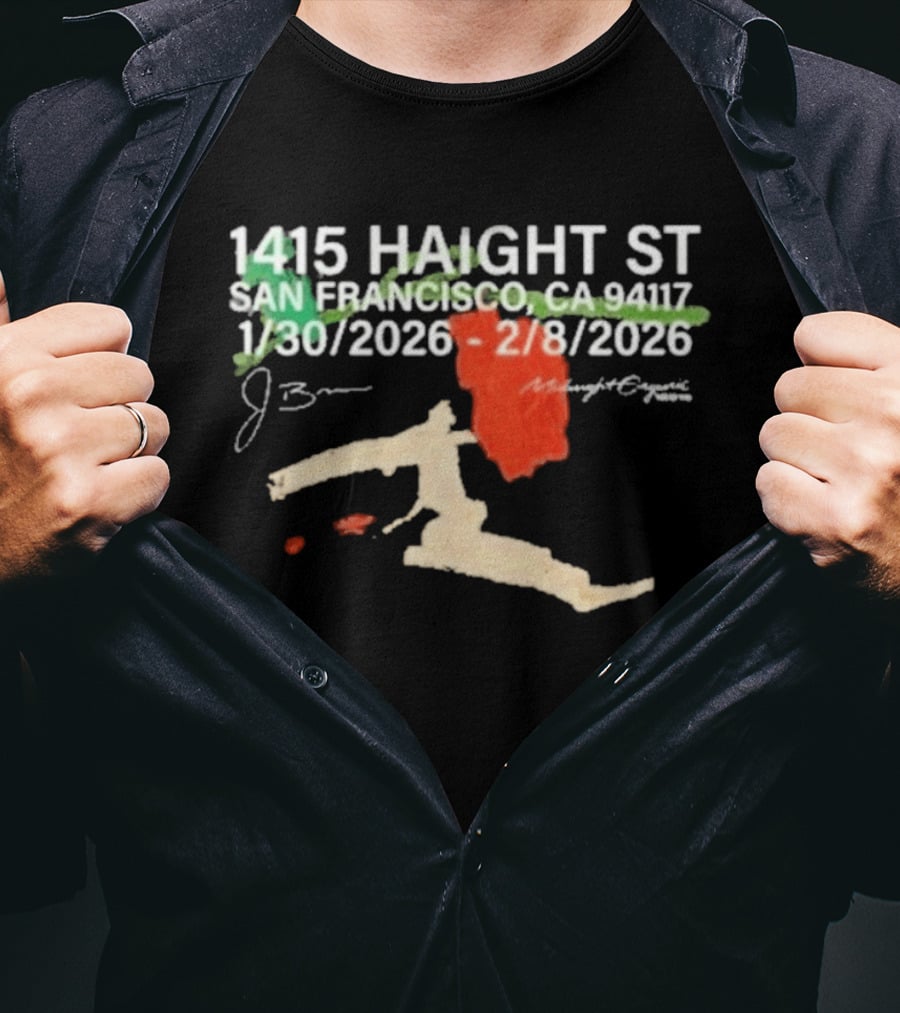 1415 Haight St San Francisco J. Brian Midnight Organic 1/30/2026 2/8/2026 T-Shirt