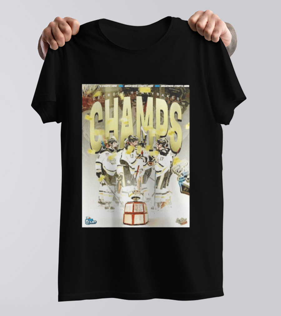 Detroit Honeybaked OHL Cup Champs 2026 Celebration T-Shirt