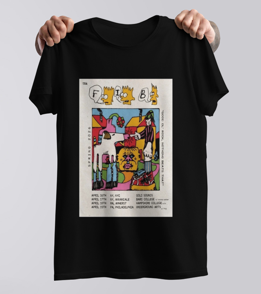 Fib Band Spring 2026 Tour Good Ol' Rock Iconic Dates USA Locations T-Shirt