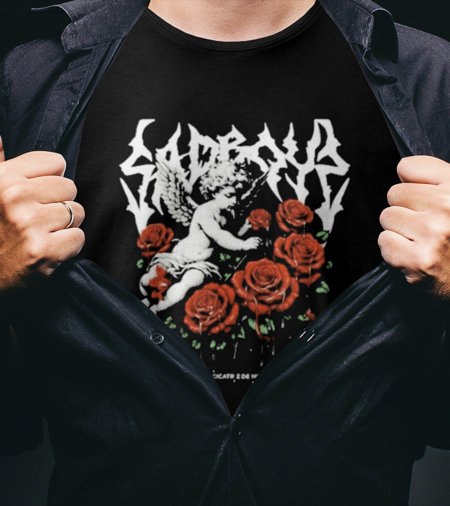 Sad Boyz Fallen Angel Among Miles De Rosas Me Quedo La Cicatriz T-Shirt