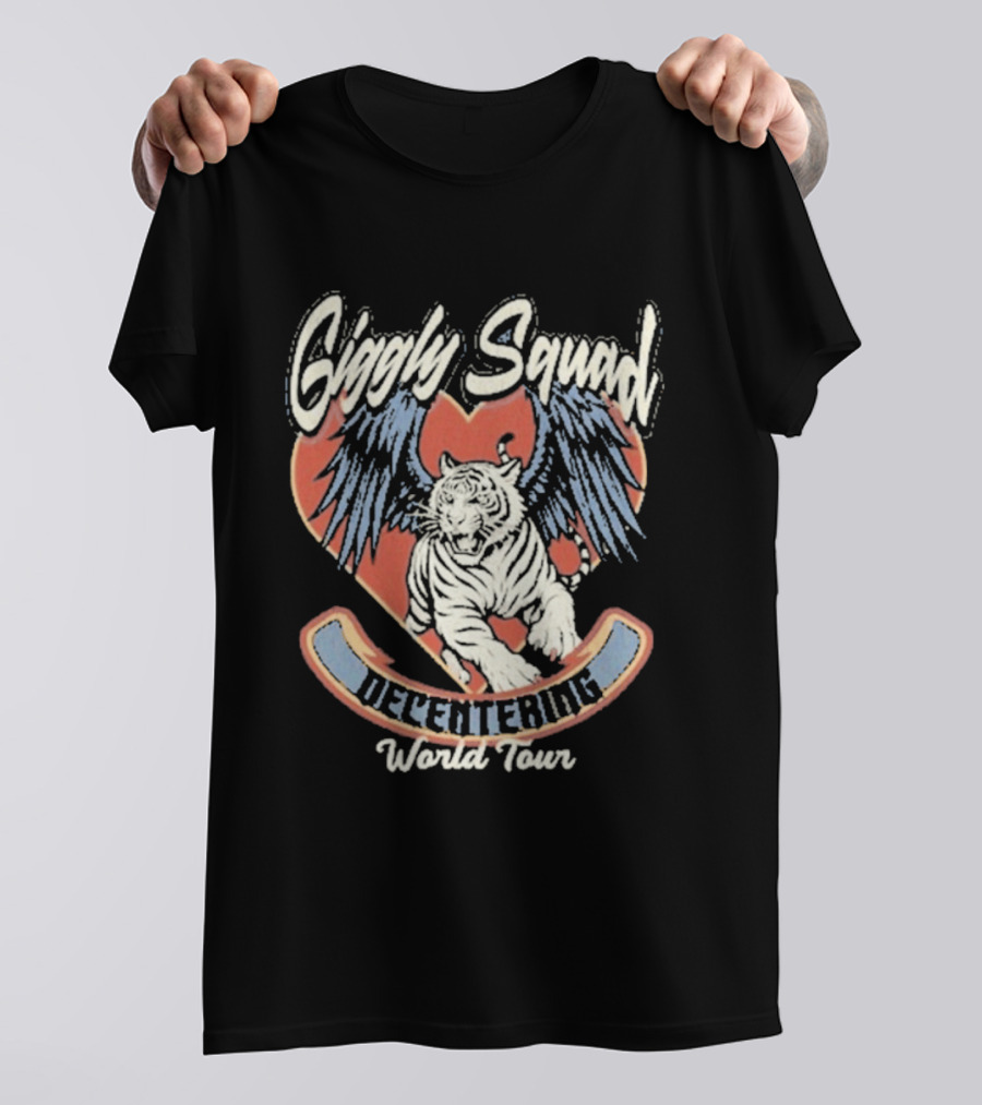 Giggly Squad Decentering World Tour Winged Heart Tiger T-Shirt