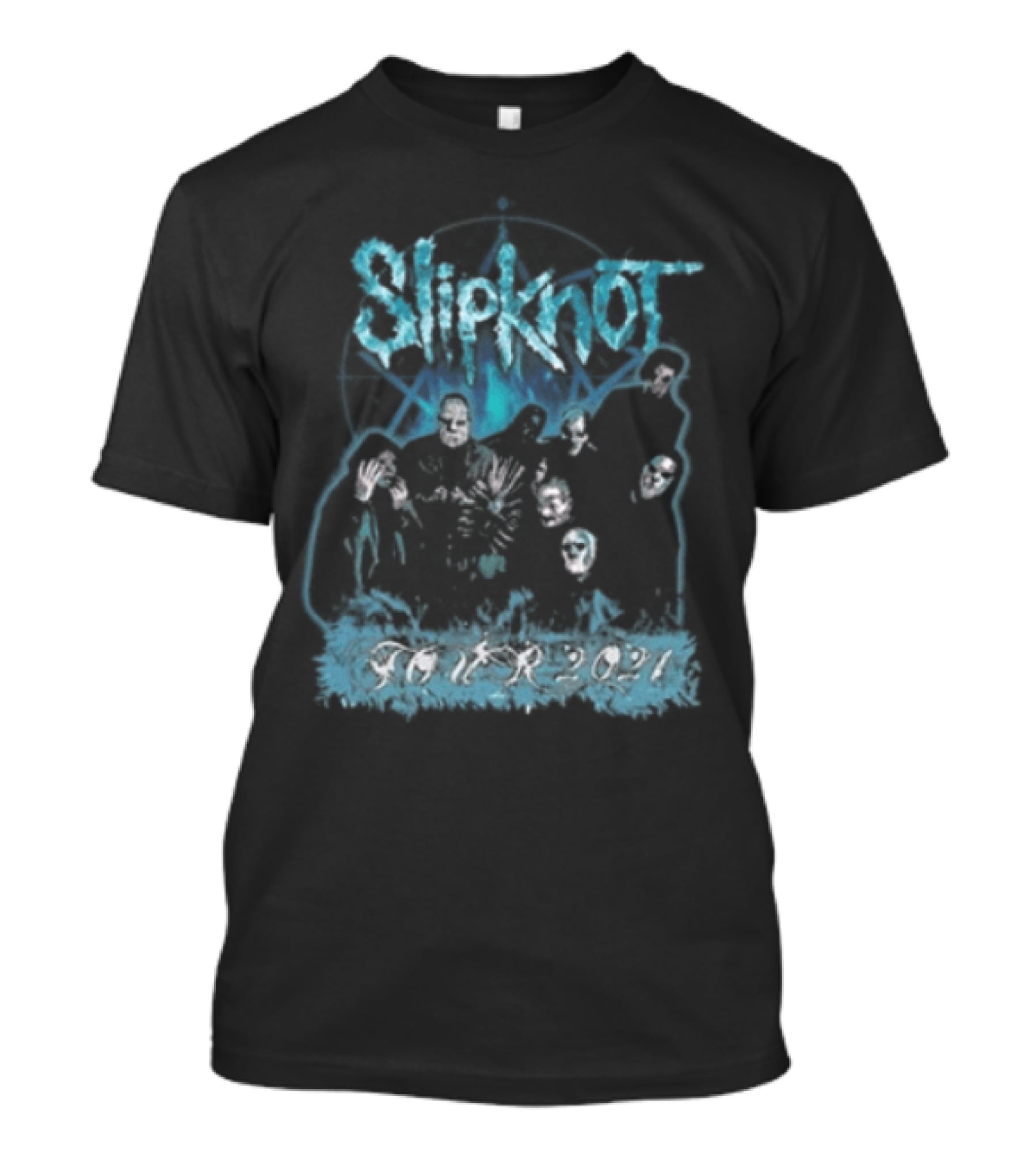 Slipknot 2001 Blue Band Photo T-Shirt