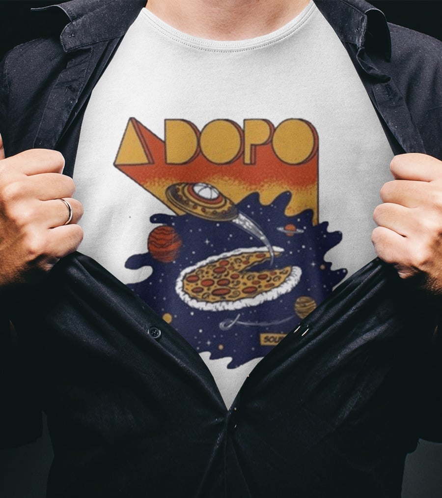 A Dopo UFO Sourdough Pizza Space Adventure T-Shirt