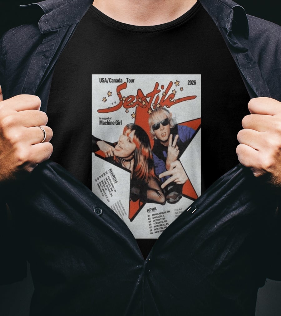 USA Canada 2026 Sextile Tour In Support Of Machine Girl T-Shirt
