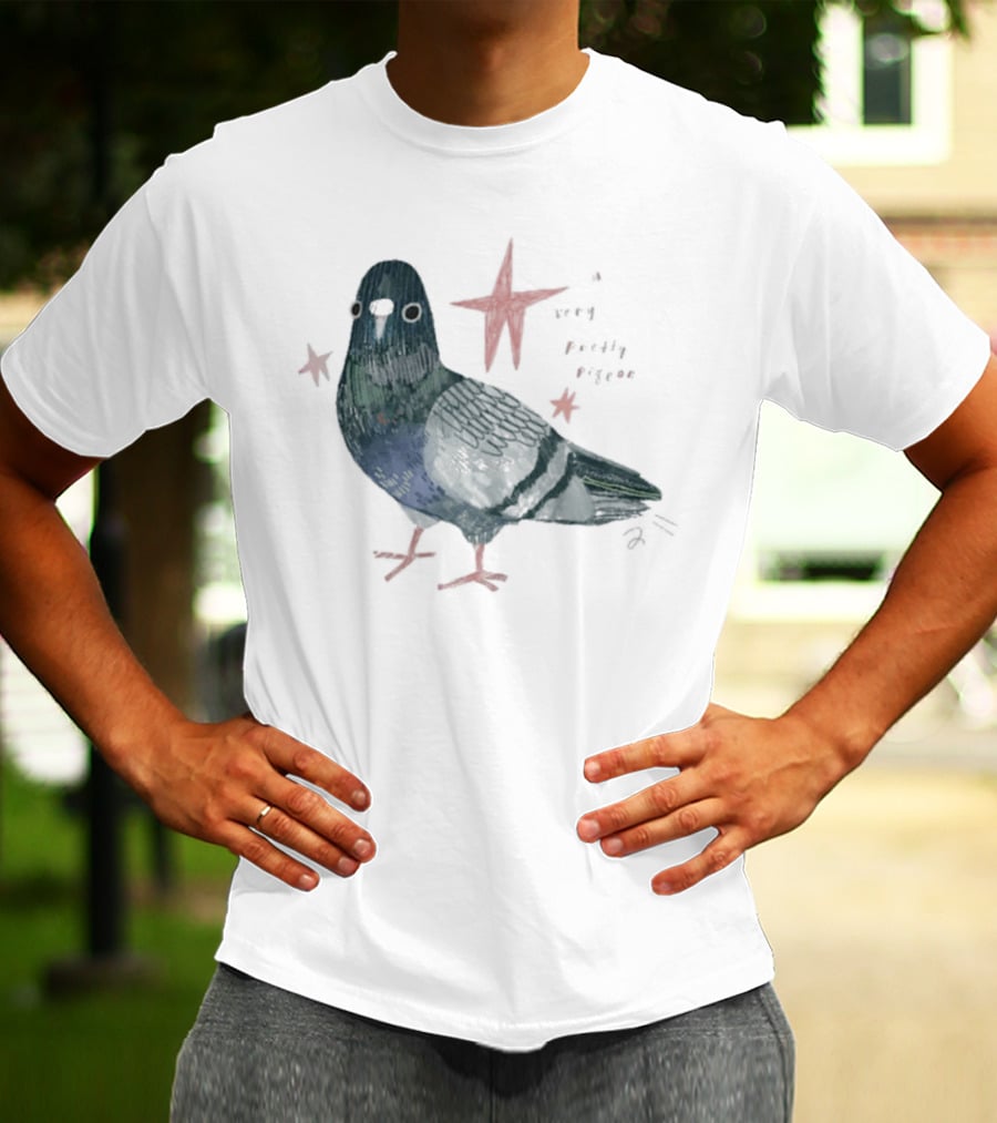 A Very Pretty Pigeon With Red Stars T-Shirt