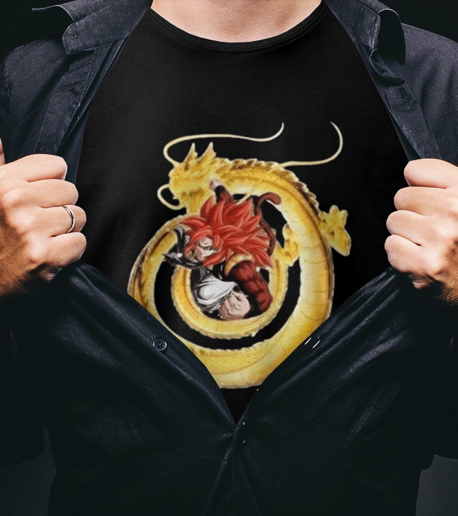 Dragon Ball Games Battle Hour 2026 Dokkan Battle Super Saiyan 4 Gogeta Shenron T-Shirt