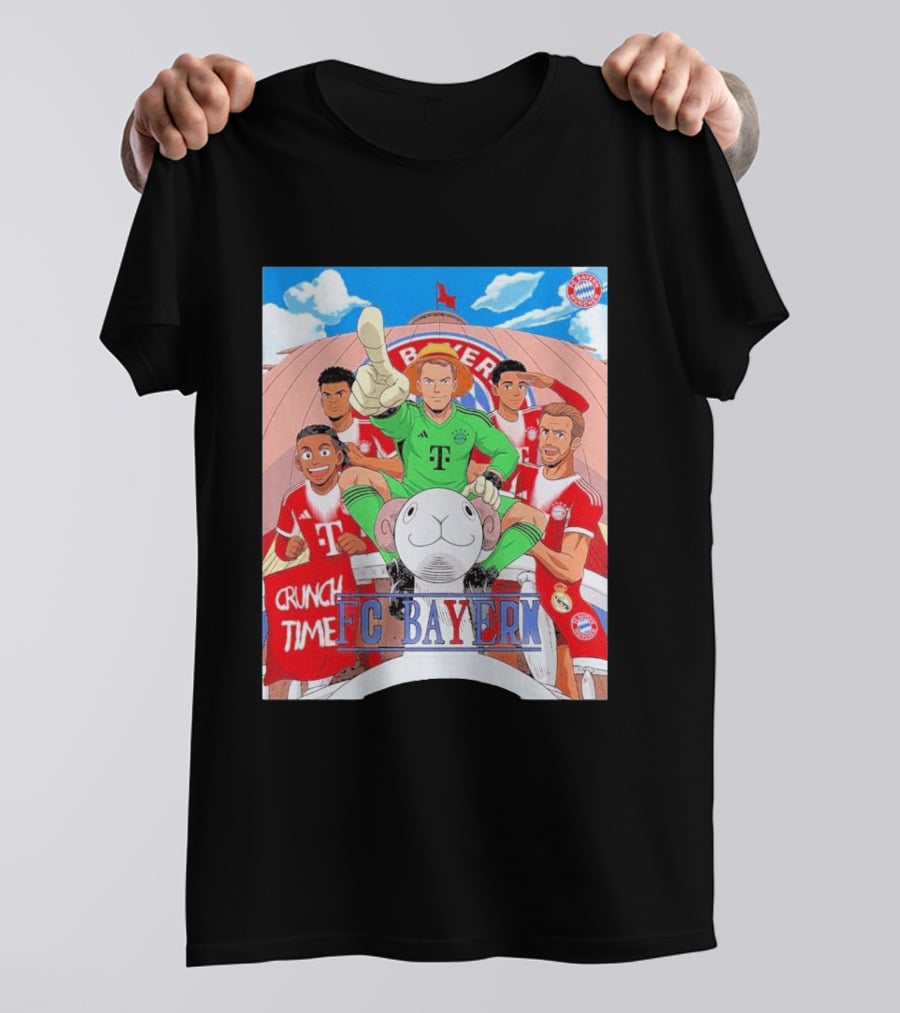 Crunch Time FC Bayern Munich X One Piece Anime Crossover UCL Collaboration T-Shirt