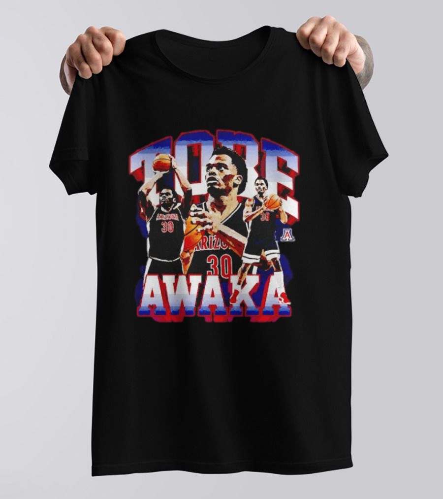 Tobe Awaka Arizona Wildcats Basketball Player Number 30 T-Shirt