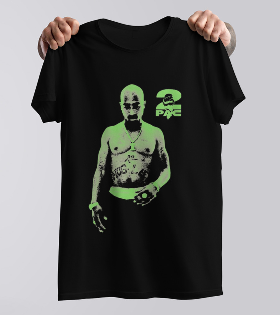 Tupac Shakur 2pac Thug Life Neon T-Shirt