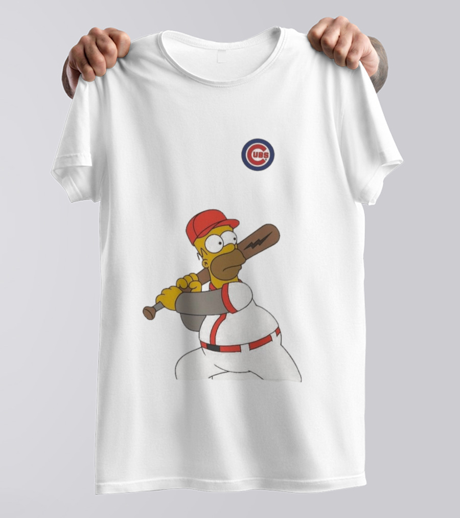 Chicago Cubs MLB Homer Simpson Wonderbat T-Shirt