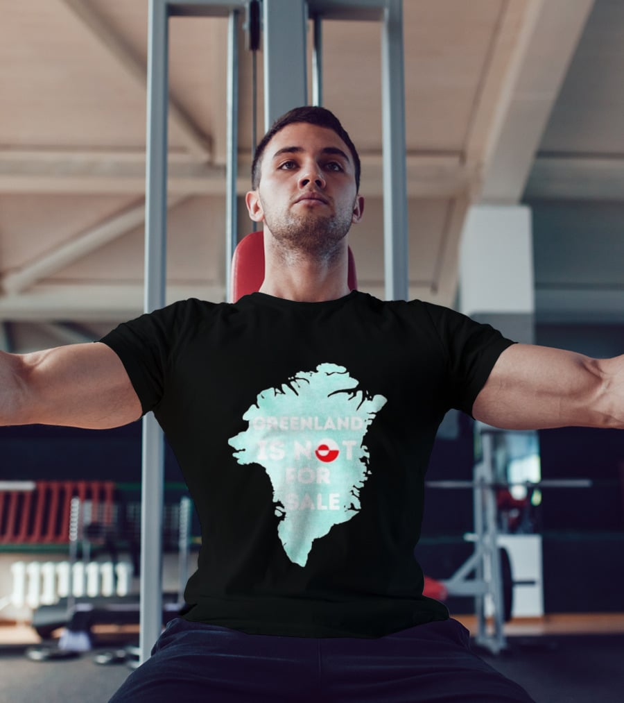 Greenland Is Not For Sale Map Design With Flag T-Shirt