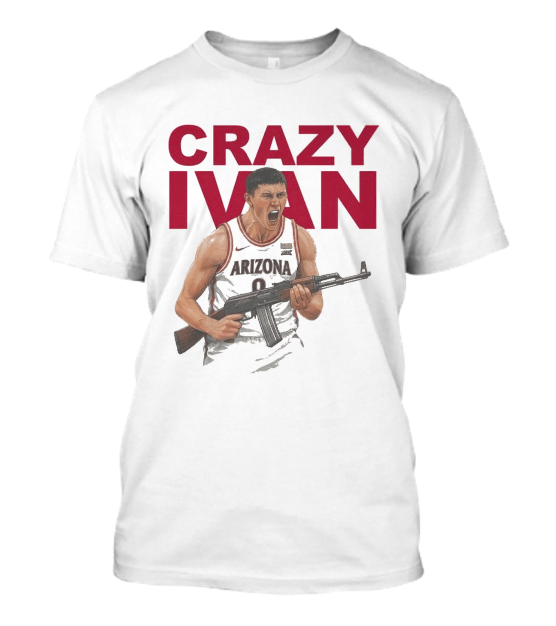 Crazy Ivan Arizona Basketball Player Holding Rifle T-Shirt