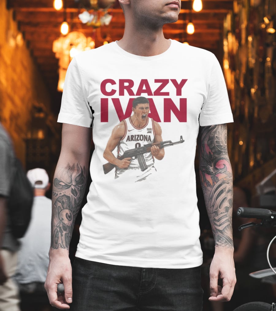 Crazy Ivan Arizona Basketball Player Holding Rifle T-Shirt