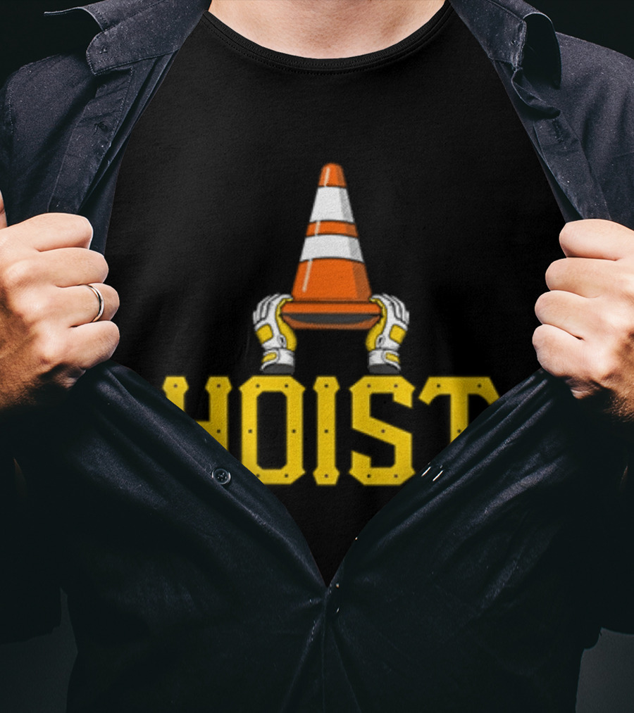 Hoist The Traffic Cone Pittsburgh Baseball Yellow Black Grafters T-Shirt