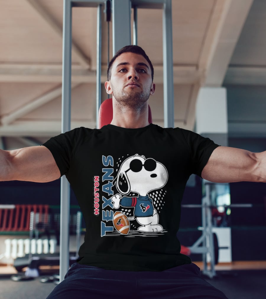 Houston Texans Snoopy Football 2026 Peanuts Collaboration T-Shirt