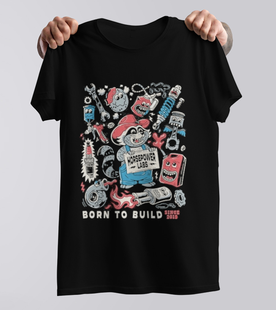 Westen Champlin Born To Build Since 2019 Retro Cartoon T-Shirt