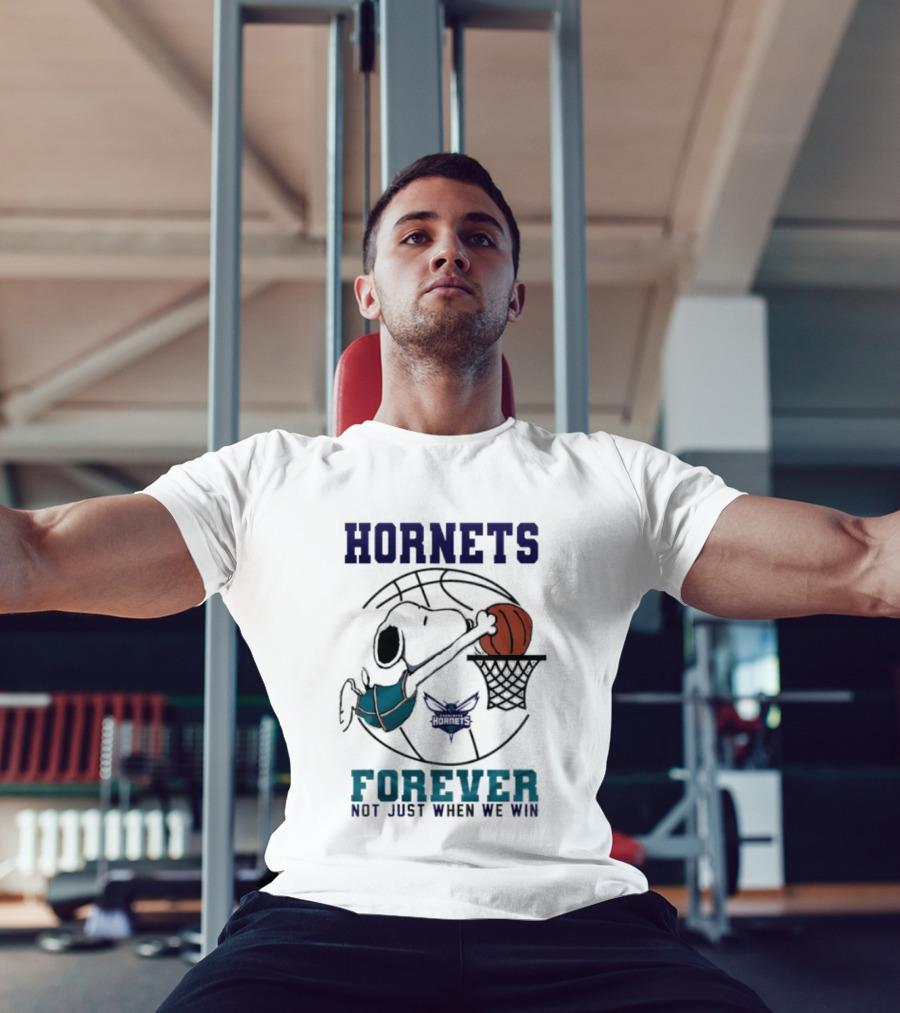 Hornets Snoopy Dunking Basketball Forever Not Just When We Win T-Shirt