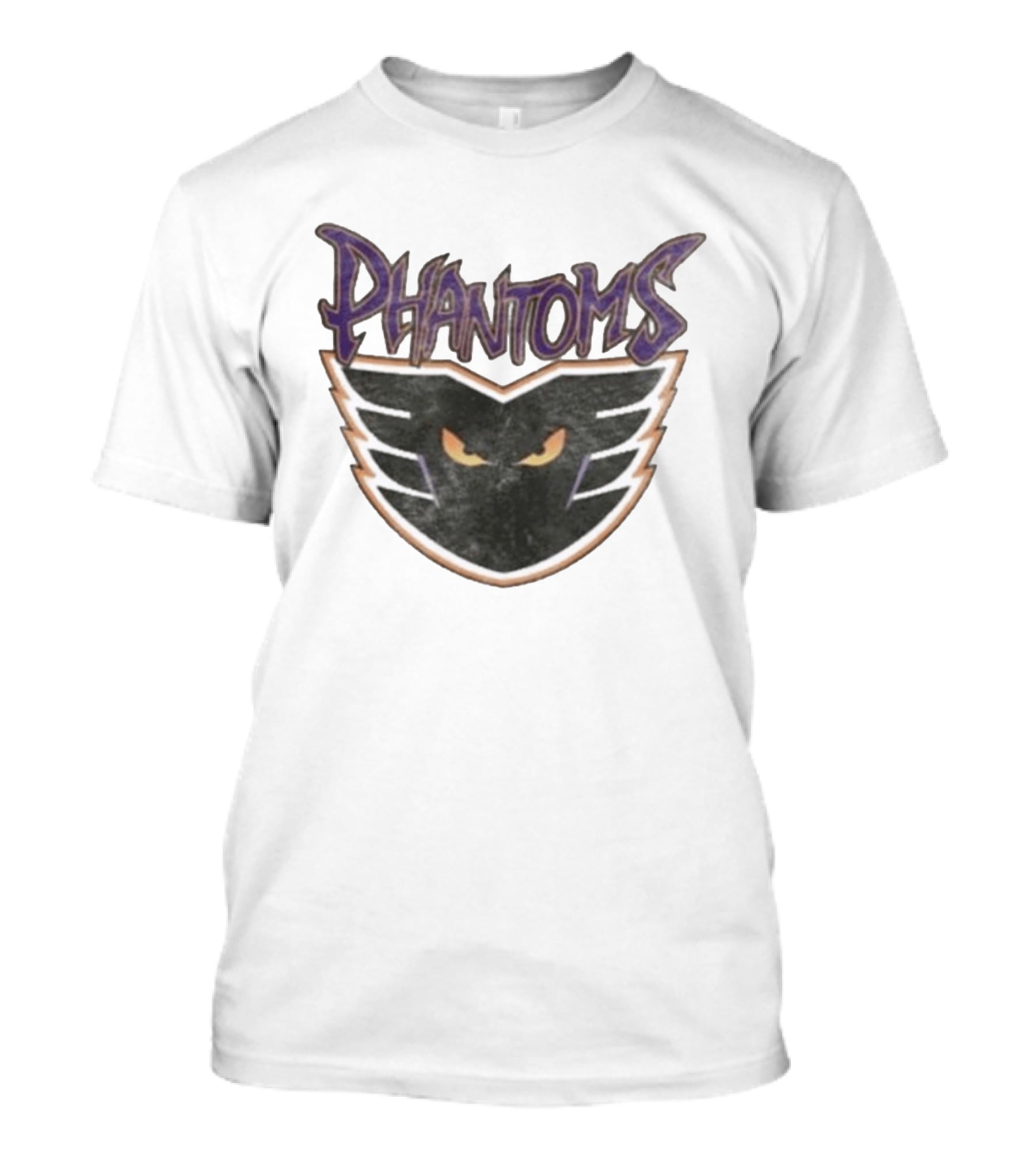 Lehigh Valley Phantoms Hockey Team Emblem With Bold Lettering And Fierce Mask T-Shirt