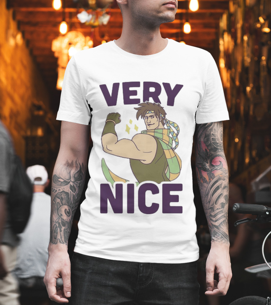 JoJo Very Nice Flex Pose Scarf Muscle T-Shirt