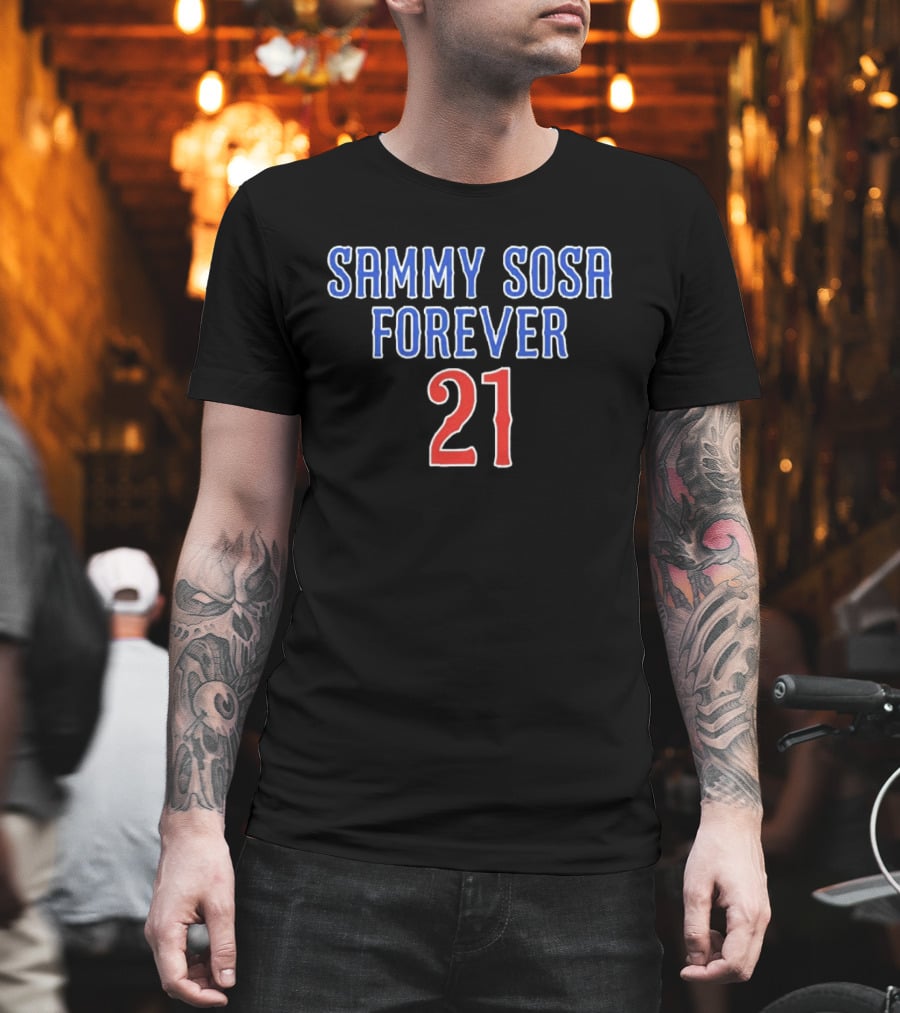 Sammy Sosa Forever 21 Cubs Red Licensed T-Shirt