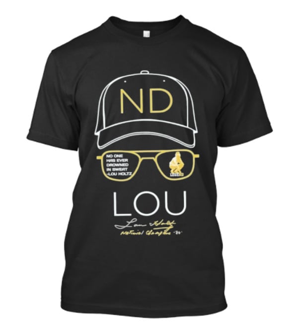 Notre Dame Lou Holtz Hat Glasses Football Coach 1988 National Champions T-Shirt