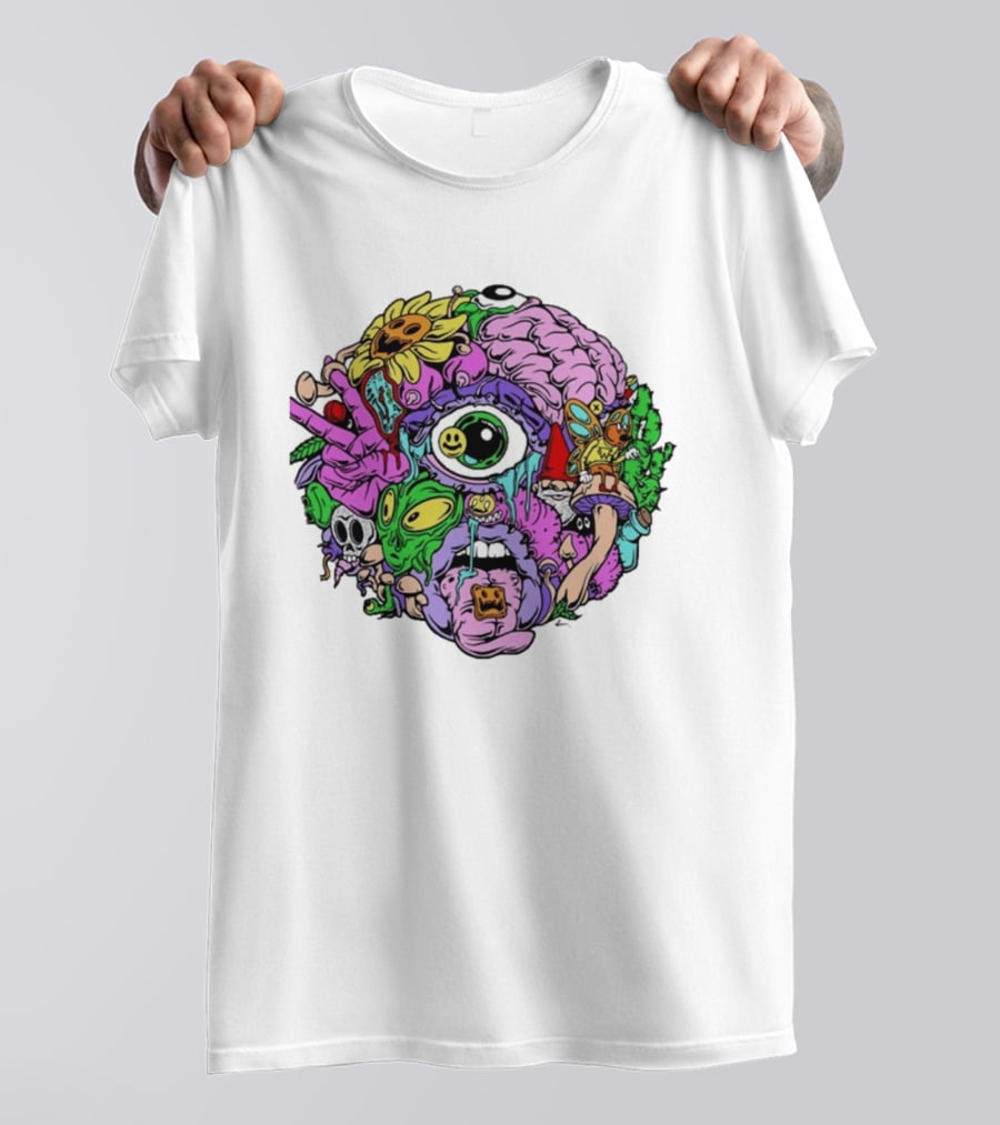 Chris Webby Psychedelic Art With Skull And Eye T-Shirt