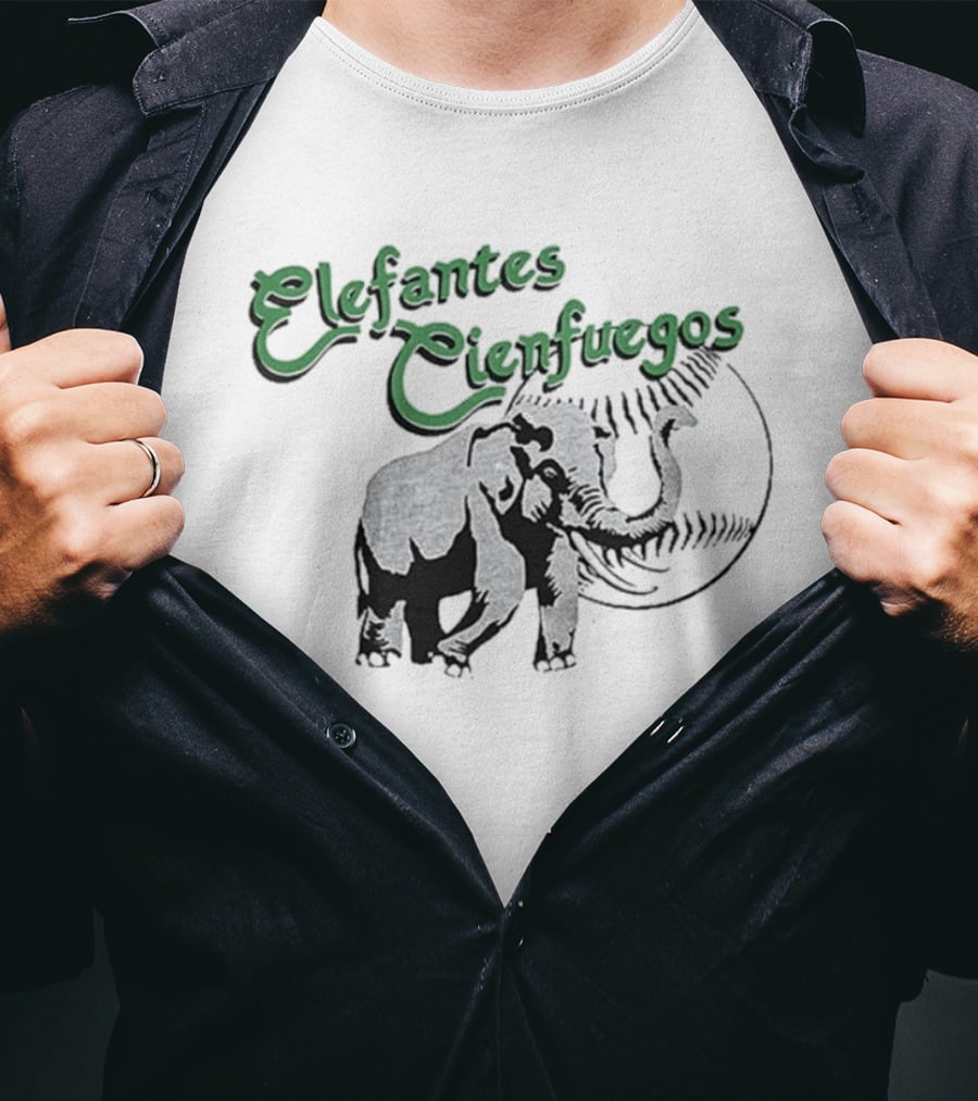 Elefantes Cienfuegos Elephant Vintage Baseball T-Shirt