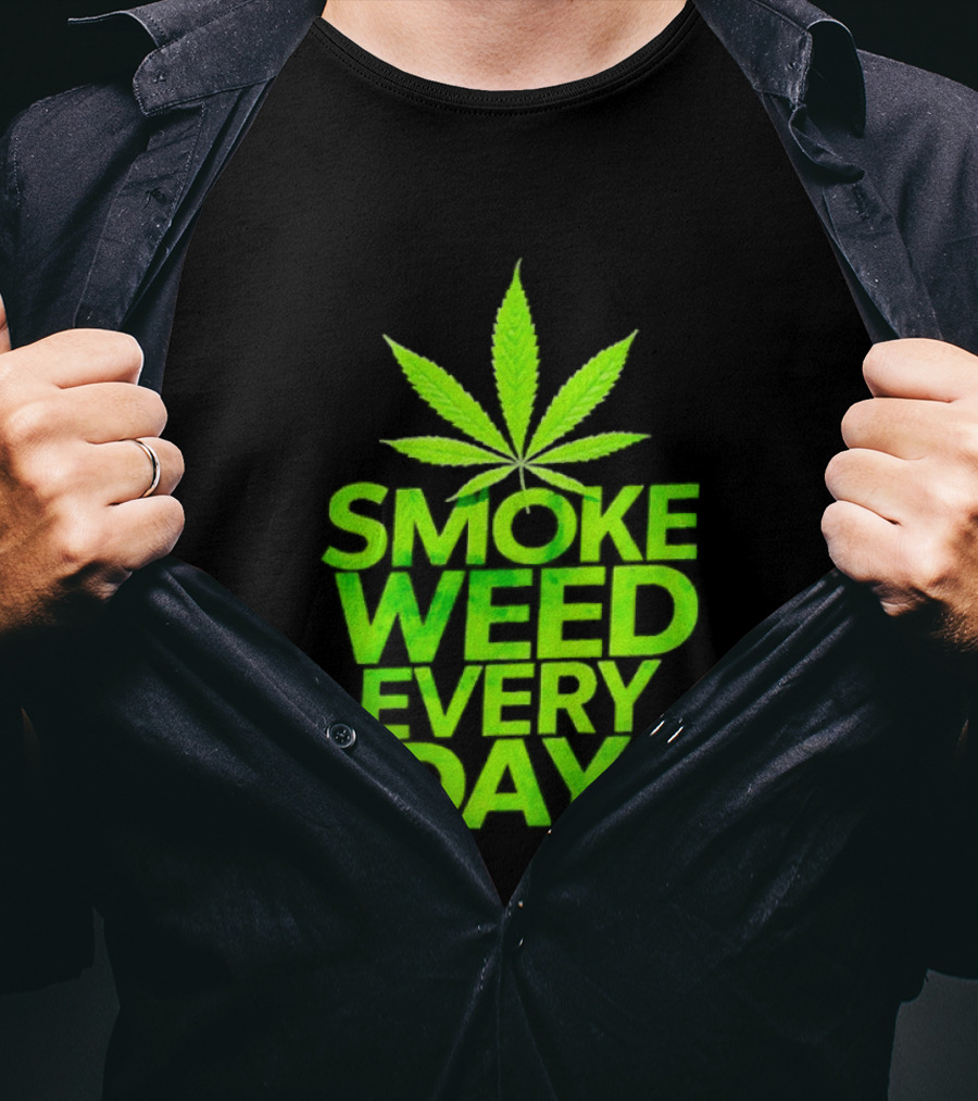 Smoke Weed Every Day Cannabis For Sale Ships Free Leaf T-Shirt