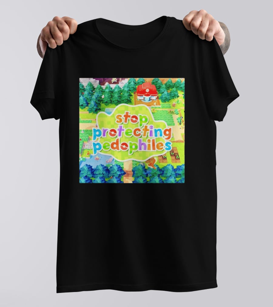 Stop Protecting Pedophiles Pokopia Generator Scenic Landscape T-Shirt